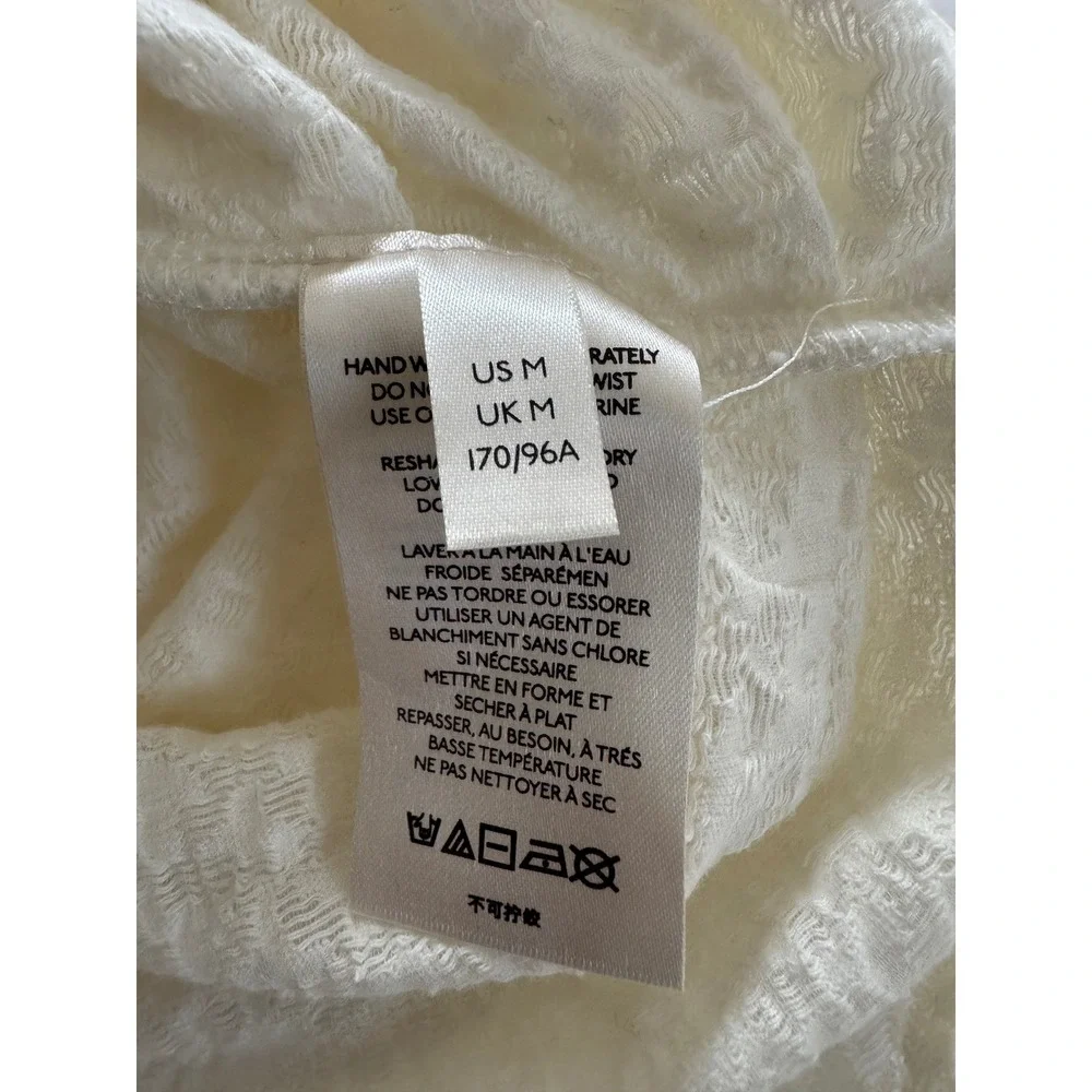 Free People Halter Top Womens M Ivory Gardenia Ruched Cut‎ Out Boho